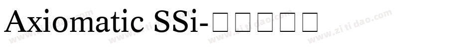Axiomatic SSi字体转换